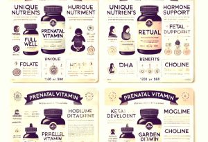 best natural prenatal vitamins arranged in a clean display, showcasing brands like FullWell, Ritual, Perelel, and Garden of Life